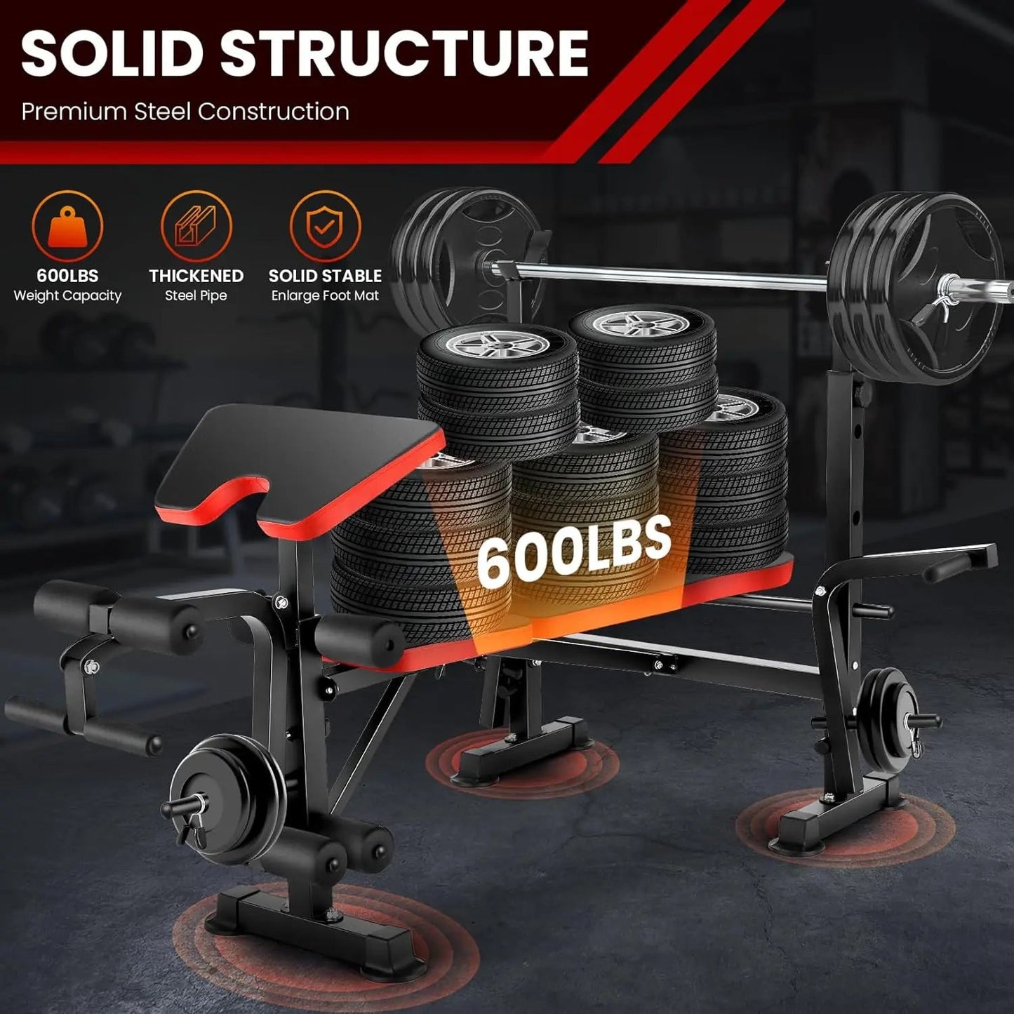 6 in 1 660lbs Weight Bench Set with Squat Rack, Bench Press Set with Barbell Rack, Adjustable Incline Strength Training Workout - FitHealthHavenFitHealthHavenFitHealthHaven200007763:201336106United States6 in 1 660lbs Weight Bench Set with Squat Rack, Bench Press Set with Barbell Rack, Adjustable Incline Strength Training Workout