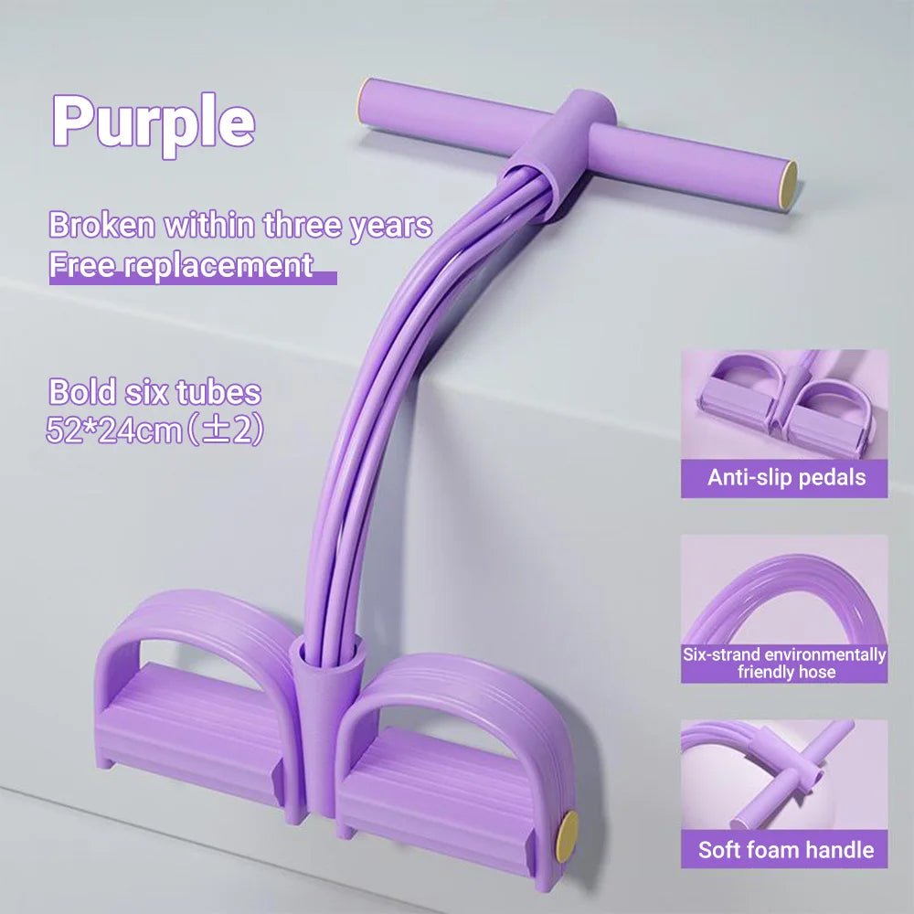 6-Tube Resistance Band Multi Function Tension Rope Fitness Bands 6-Tube Elastic Yoga Pedal Puller For Sports Exercises At Gym - FitHealthHavenFitHealthHavenFitHealthHaven14:496PURPLE6-Tube Resistance Band Multi Function Tension Rope Fitness Bands 6-Tube Elastic Yoga Pedal Puller For Sports Exercises At Gym