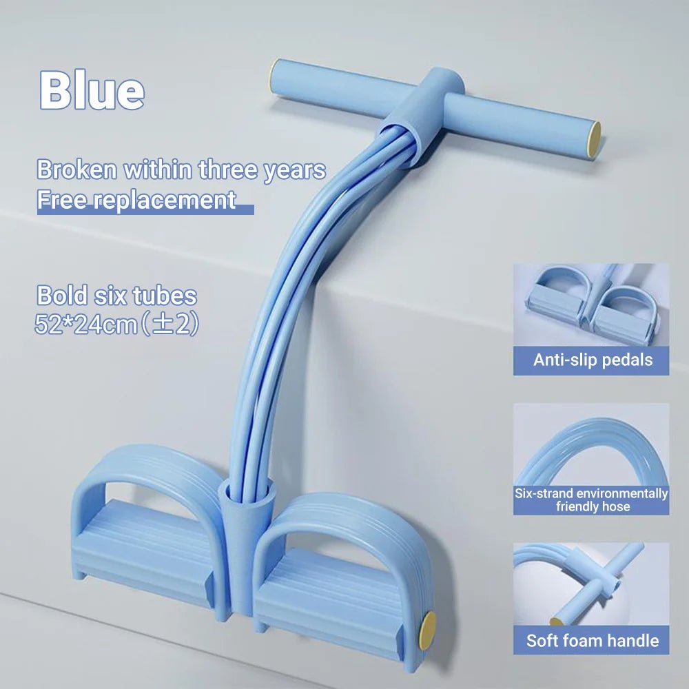 6-Tube Resistance Band Multi Function Tension Rope Fitness Bands 6-Tube Elastic Yoga Pedal Puller For Sports Exercises At Gym - FitHealthHavenFitHealthHavenFitHealthHaven14:173Blue6-Tube Resistance Band Multi Function Tension Rope Fitness Bands 6-Tube Elastic Yoga Pedal Puller For Sports Exercises At Gym