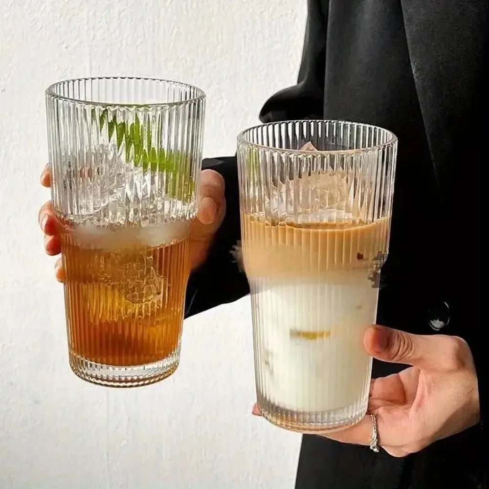 600ml Stripe Glass Cup with Lid and Straw Transparent Drinking Glasses for Juice Water and Iced Coffee Cups Mug Drinkware - FitHealthHavenFitHealthHavenFitHealthHaven14:193400ml;26:200007962400-600ml400ml400-600ml600ml Stripe Glass Cup with Lid and Straw Transparent Drinking Glasses for Juice Water and Iced Coffee Cups Mug Drinkware