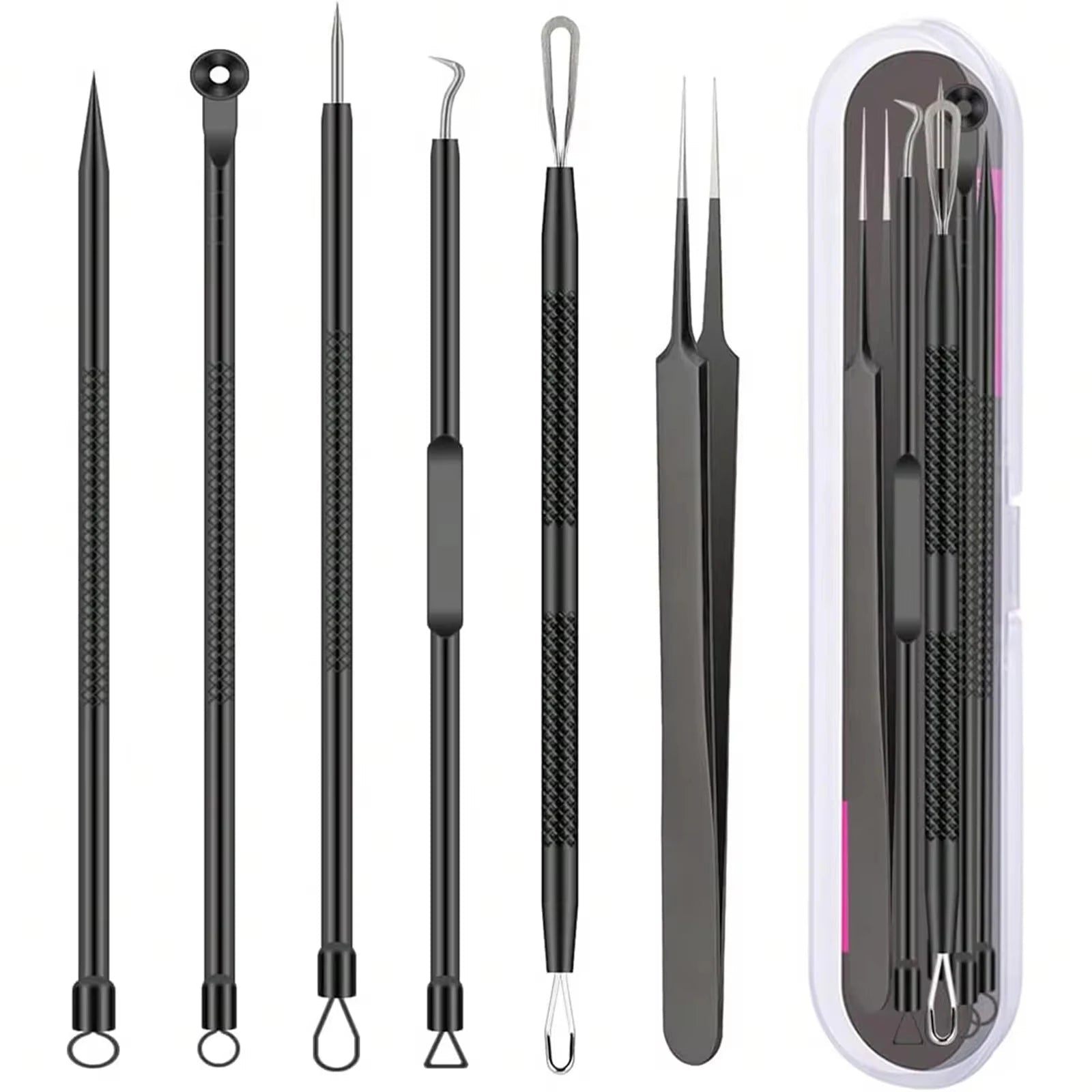 6pcs/set Acne Removal Needle and Clip Stainless Steel Tool Blackhead Removal Blemishes Facial Skin Care Beauty Facial Pore Clean - FitHealthHavenFitHealthHavenFitHealthHaven14:1936PC-Black6PC-Black6pcs/set Acne Removal Needle and Clip Stainless Steel Tool Blackhead Removal Blemishes Facial Skin Care Beauty Facial Pore Clean