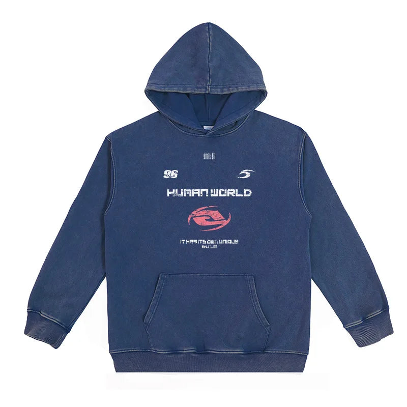 Women's clothing 2025 Spring/Autumn Loose hoodie, European and American distressed printed women's hoodie