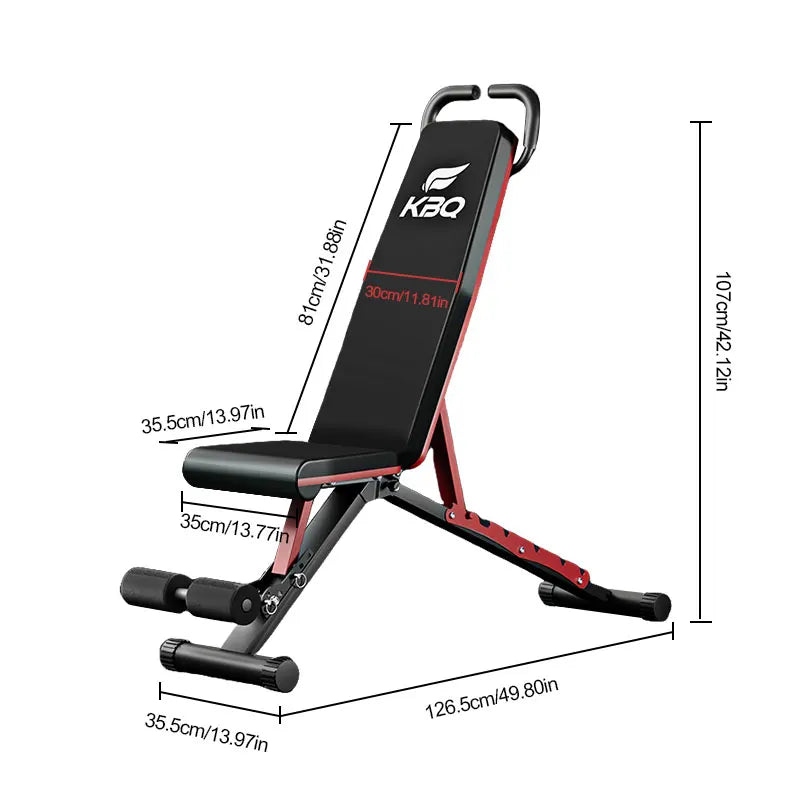 ew Adjustable household multi-functional long chair, with horn-shaped bench for push-ups, fitness chair for sit-ups