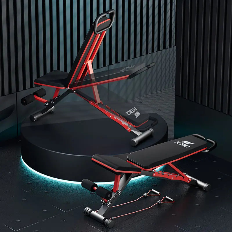 ew Adjustable household multi-functional long chair, with horn-shaped bench for push-ups, fitness chair for sit-ups