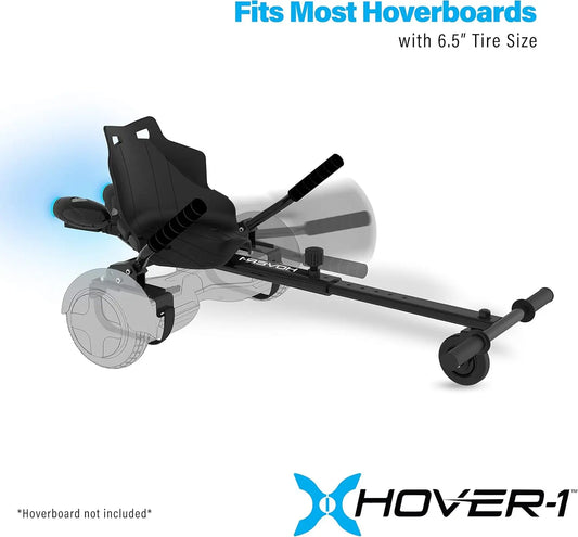 Hover-1 Falcon-1 Buggy Attachment | Turbo LED Lights, Compatible with All 6.5" & 8" Hoverboards, Hand-Operated Wheel Control