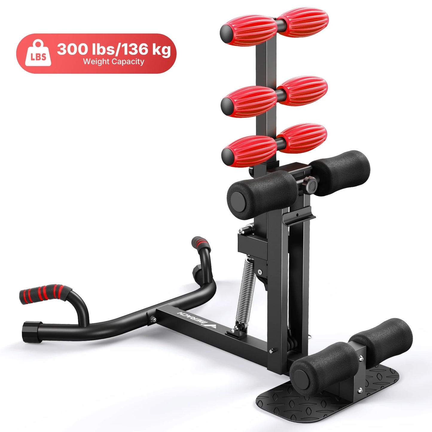 MERACH Deep Squat Machine Adjustable Glutes Trainer Machine Core Leg Push Up Workout Machine Multifunctional Buttocks Machine