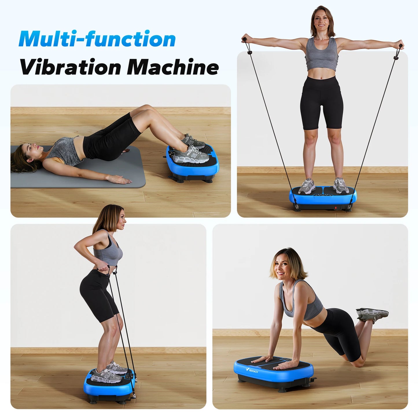 MERACH EMS Vibration Plate Exercise Machine for Lymphatic Drainage Relieve Pain Help Sleep Fat Burning&Weight Loss Exercise Fit