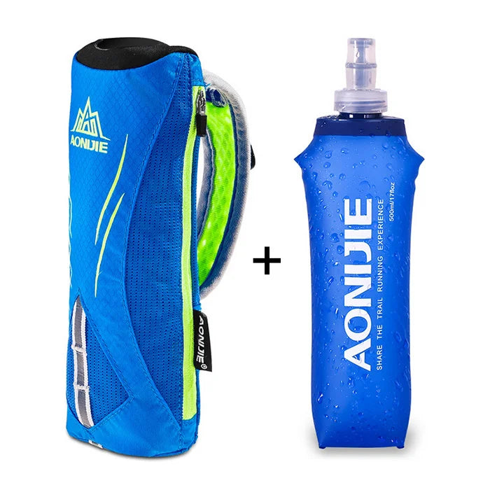 AONIJIE E908 500ml Running Hand-held Water Bottle Kettle Holder Wrist Storage Bag Hydration Pack Hydra Fuel Soft Flask Marathon
