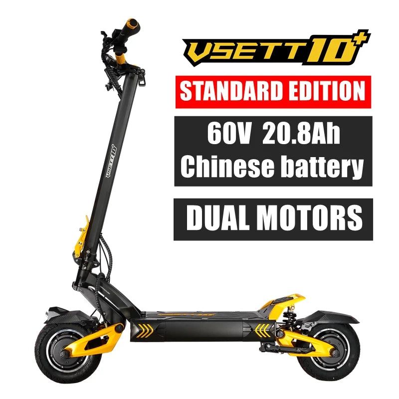 VSETT 10+ 10 Inch Off-Road Electric Scooter VSETT10+ Upgraded ZERO 10X Hoverboard Double Drive 60V 2800W Dual Motor VSSET MACURY