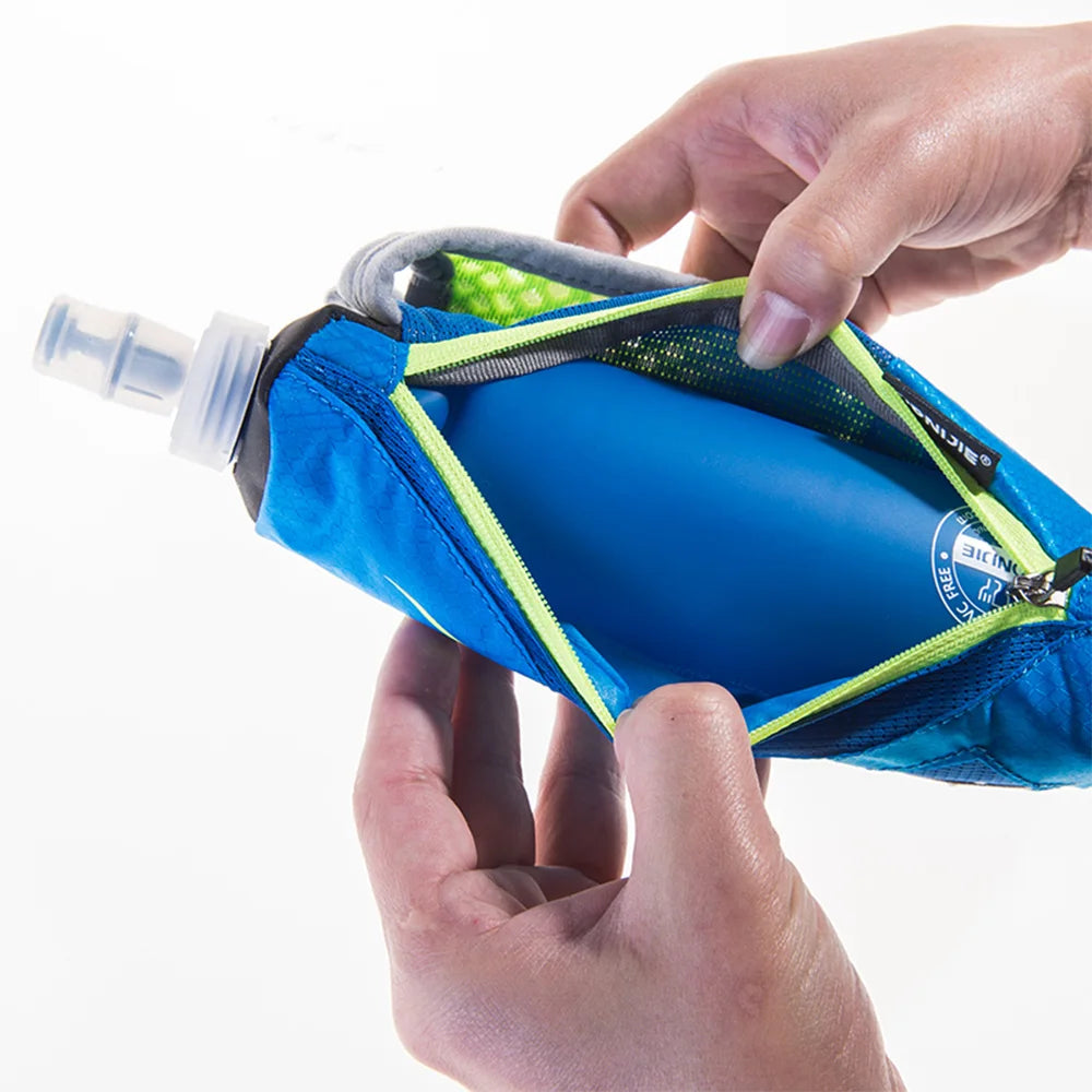 AONIJIE E908 500ml Running Hand-held Water Bottle Kettle Holder Wrist Storage Bag Hydration Pack Hydra Fuel Soft Flask Marathon