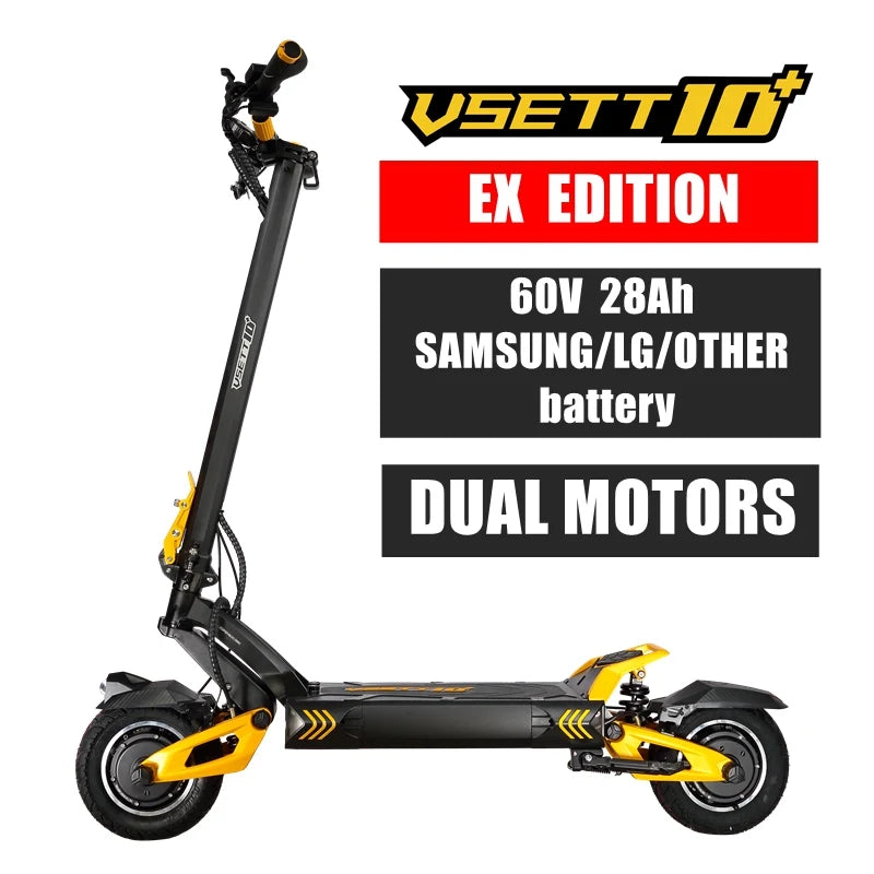 VSETT 10+ 10 Inch Off-Road Electric Scooter VSETT10+ Upgraded ZERO 10X Hoverboard Double Drive 60V 2800W Dual Motor VSSET MACURY
