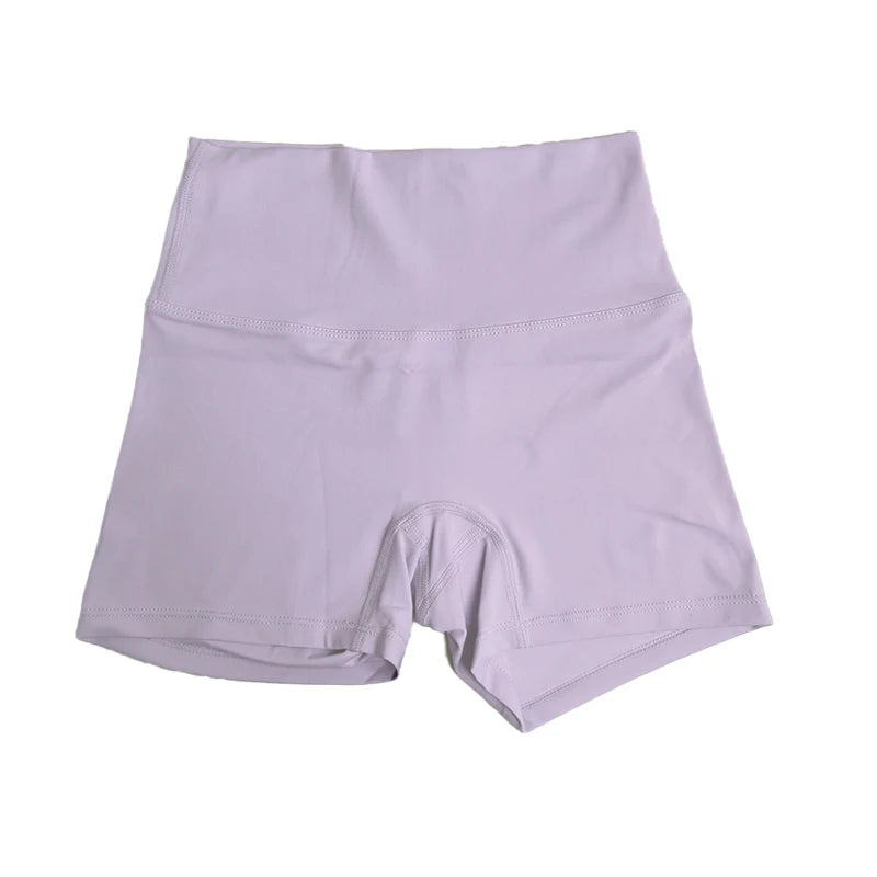 Yoga Shorts Solid Color Women Fitness Shorts High Waist Legging Bike Soft Fabric Proof Comprehensive Training Jog Sportswear
