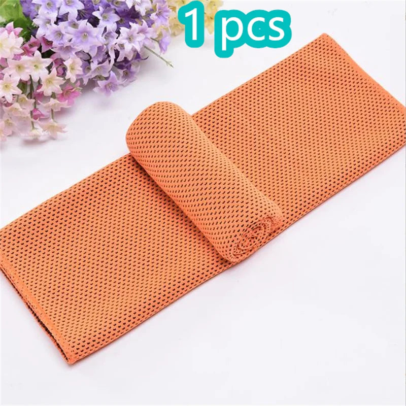 1-10pcs Cooling Towel Instant Relief Microfiber Cool Towels Chilling Neck Wrap Ice Cold Rags Sports Fitness Camping Hiking