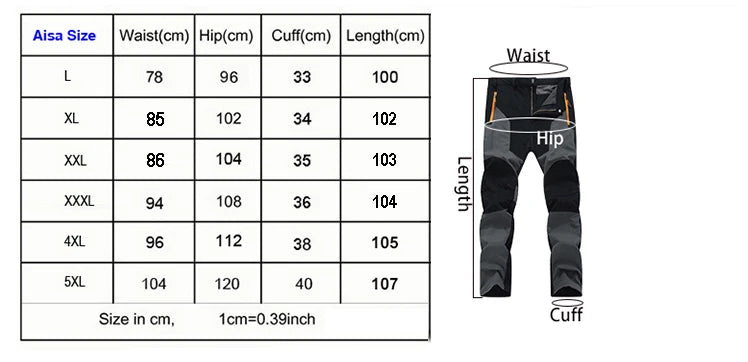 TRVLWEGO Men Summer Sports breathable Pants Hiking Trousers Camping Splash Prevention Quick Dry UV Resistant Elastic Thin