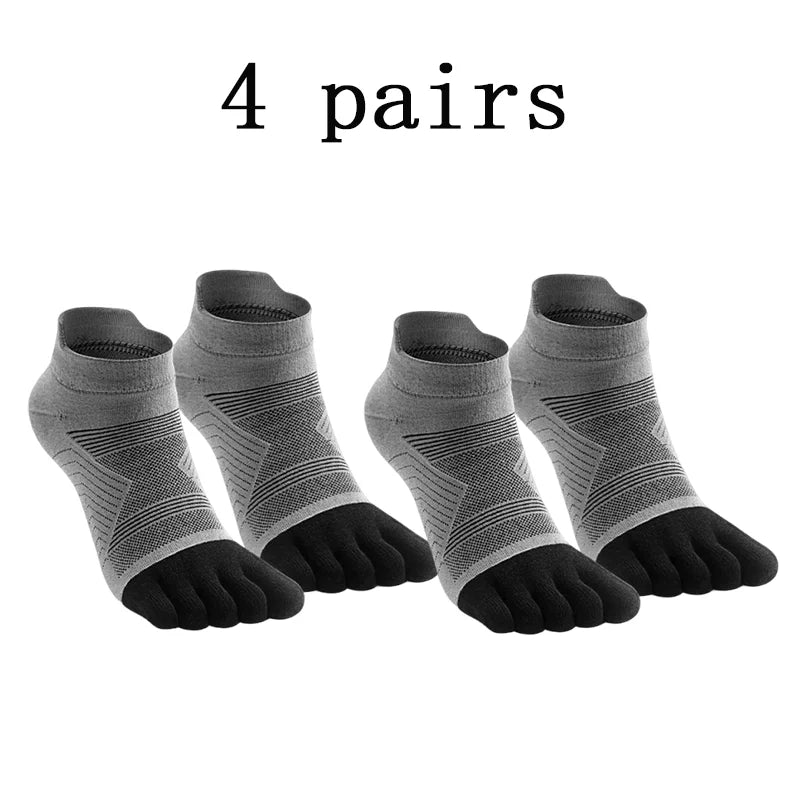 Merino Wool Hiking Socks Thermal Warm Moisture Absorption Toe Socks For Ski Climbing Running Breathable Thick Sport Toe Socks
