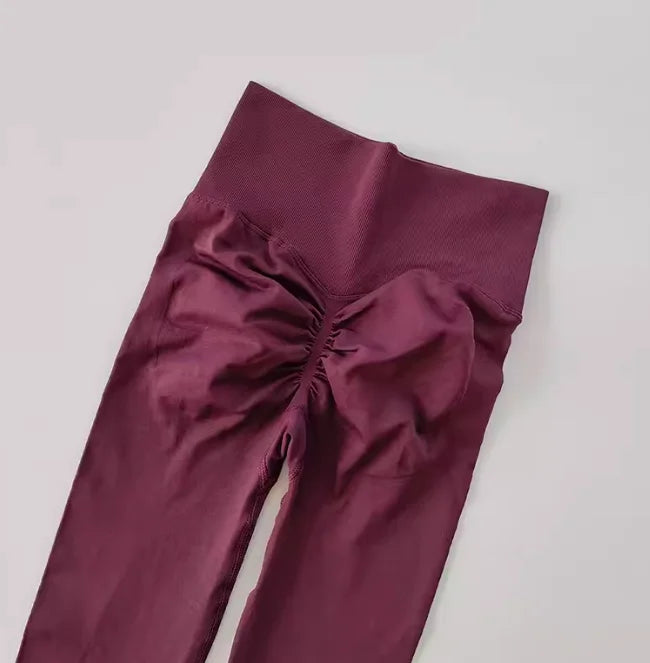 Seamless High Waisted Leggings Sport Through Yoga Hip Lifting Gym Running Quick Dry Pants Scrunch Butt Pants