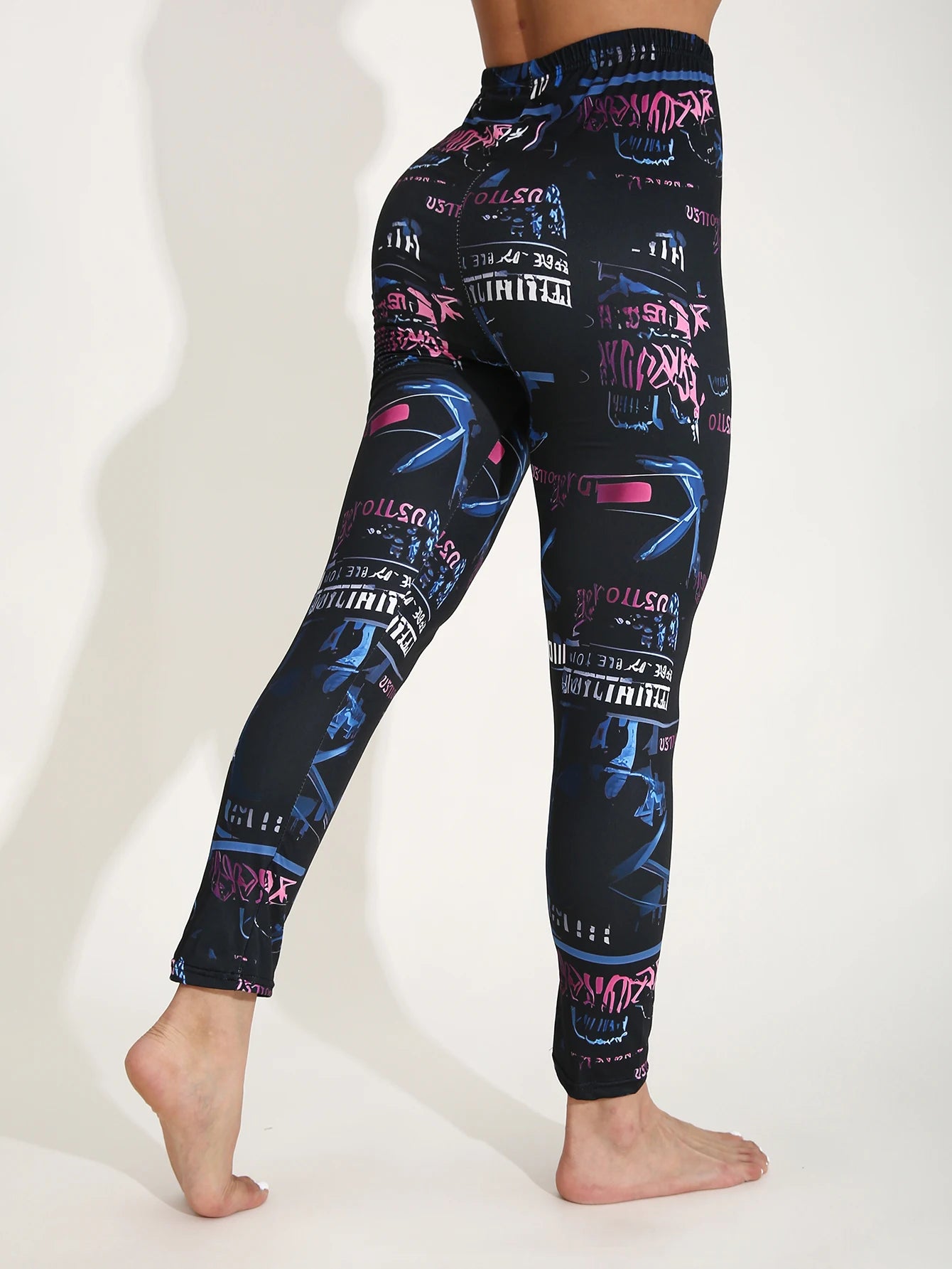 Autumn Winter 1PACK Women's Black Bottom Nine Point Woolen Pants Sexy Tight Legging Casual Sports Elegant Fitness Yoga Pants