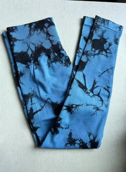 Tie Dye Yoga Leggings Sport Tights Women Seamless High Waist Push Up Butt Woman Leggings Fitness Workout Leggins Gym Clothing