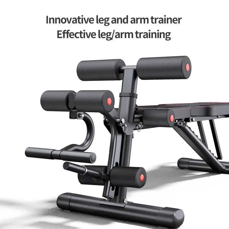 Dumbbell bench press home fitness chair, sit-up assist equipment, foldable multi-functional bench, with a load capacity of 800lb