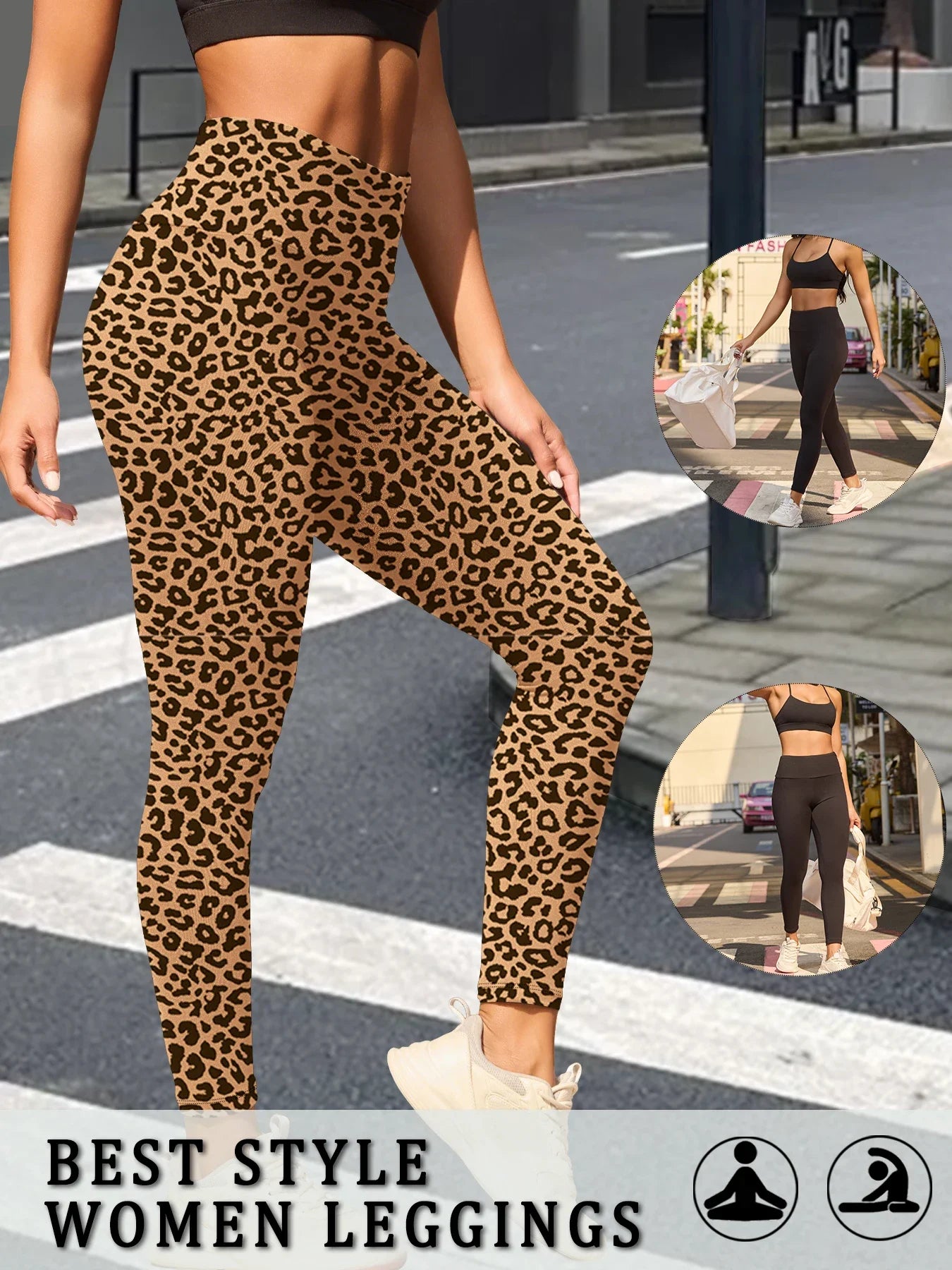 Women's Super Soft Leggings High Waisted Tummy Control No See Through Workout Yoga Running Athletic Push Up Gym Fitness Leggings