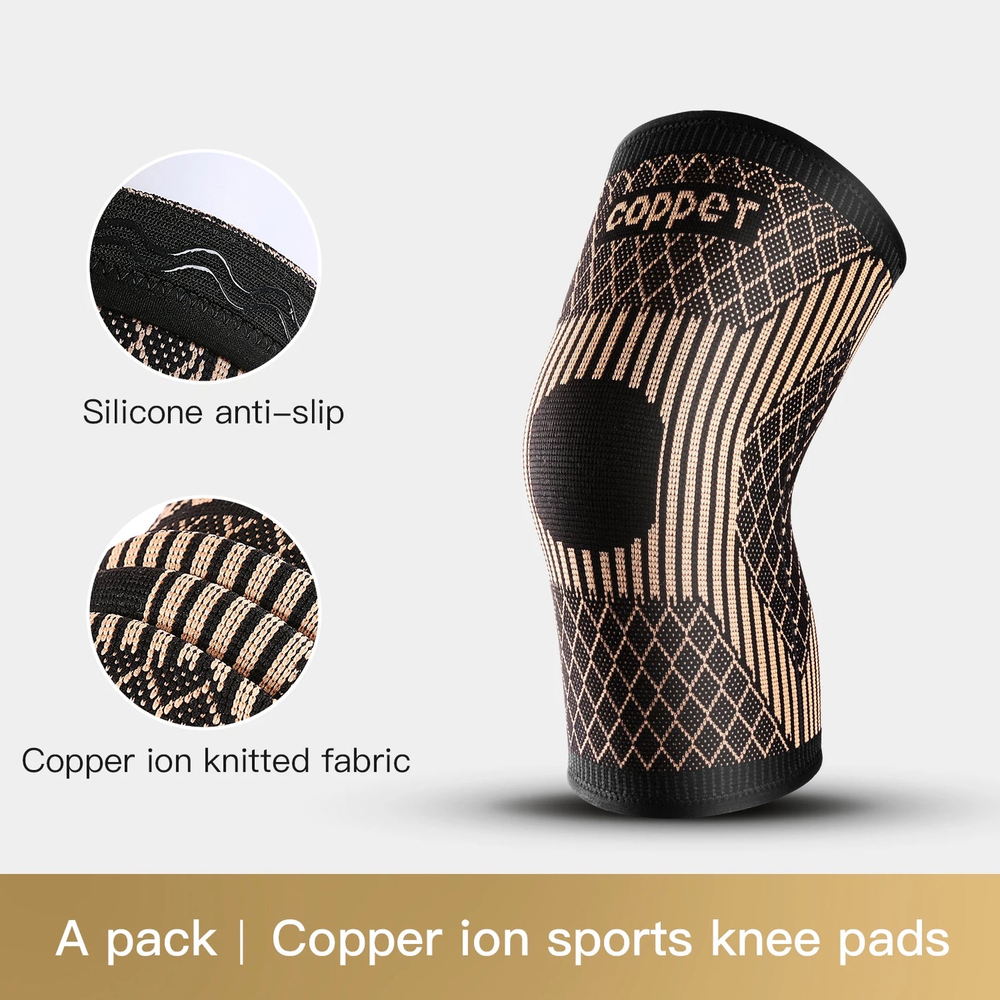 Copper Knee Brace for Arthritis Pain Support-Copper Knee Sleeve for knee pain Compression sleeve for Sports,Knee Pain Relief