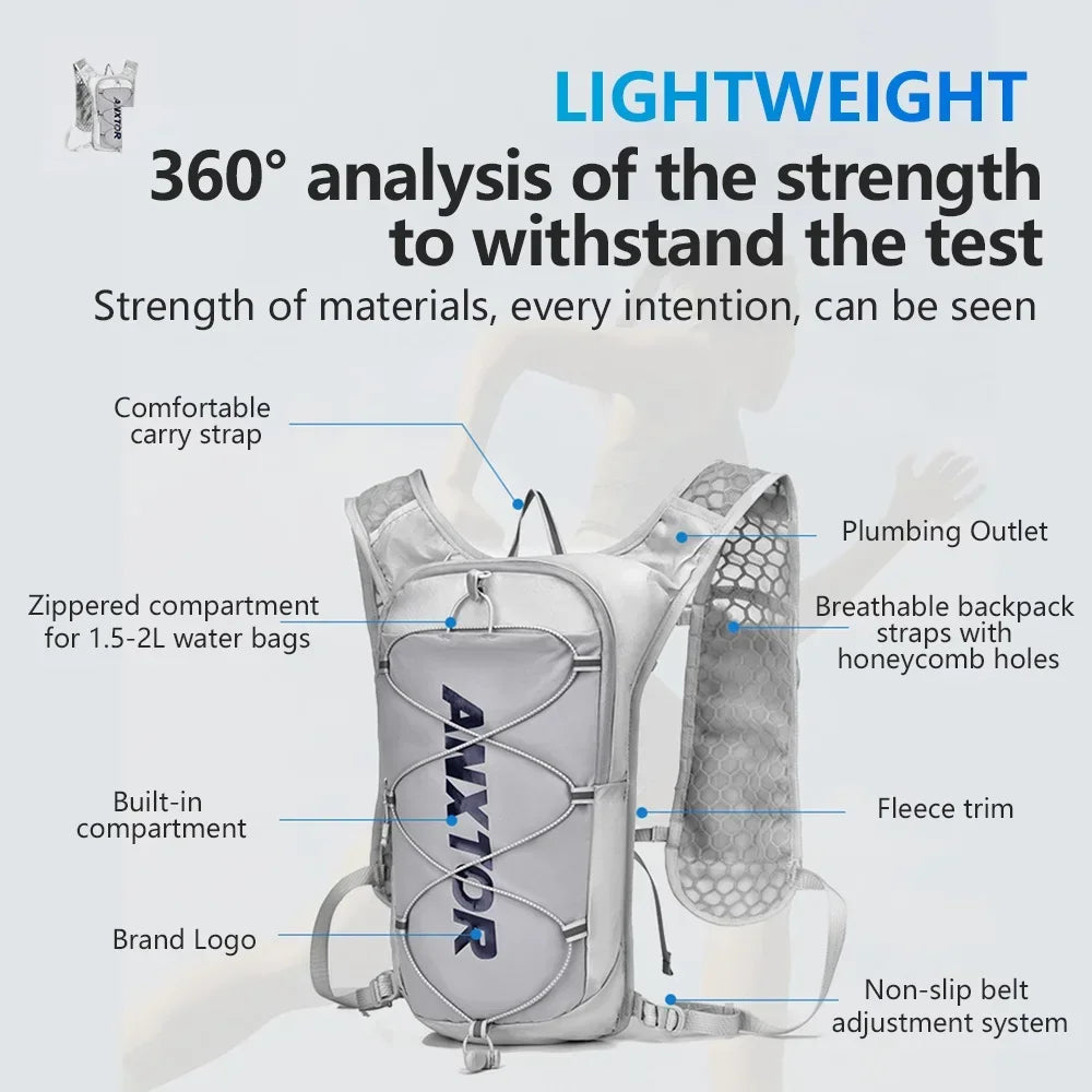 NEW Trail Running-ultra-light 5L Backpack, Running Hydration Vest, Marathon Can be used with 1.5L 500ML water bag.