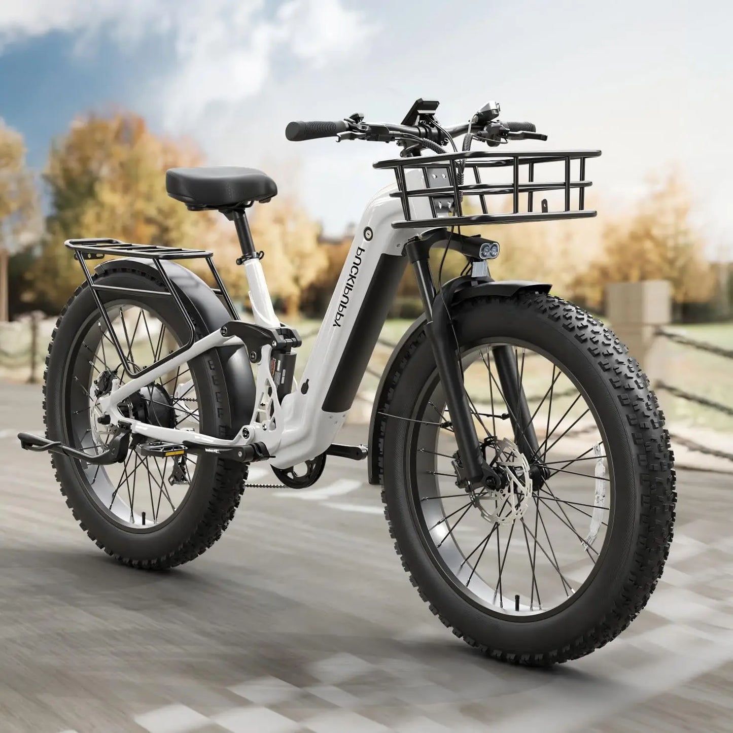 PUCKIPUPPY Boxer-ST Electric Bike 960W 48V 20AH Electric Bicycles 26" x 4" Fat Tire Full Suspension Ebike with 2-Year Warranty