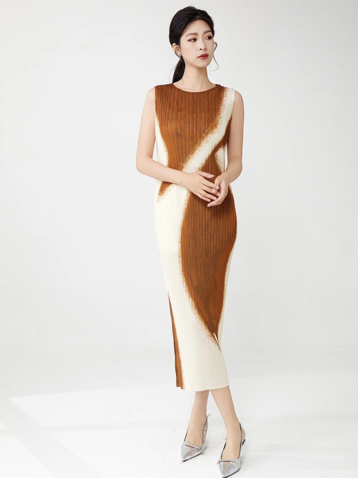Women Clothing Wholesale Summer Ladies Fashion Dresses High Quality Stretch Sleeveless Dresses