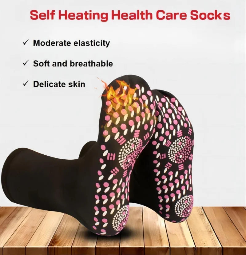 1-10pairs Tourmaline Self-Heating Socks Winter Warm Thermal Health Care Socks Floor Socks Absorption Deodorant  Warm Socks