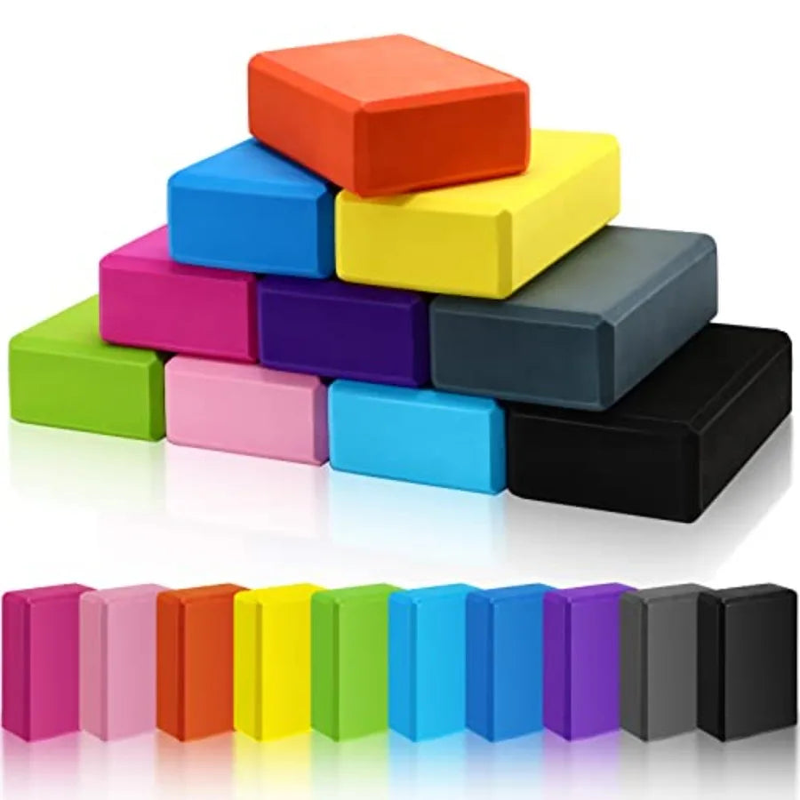 10 Pcs Foam EVA Yoga Blocks Lightweight Non Slip Supportive Yoga Bricks for Pilates Stretching and Meditation Women Men Yogi Be