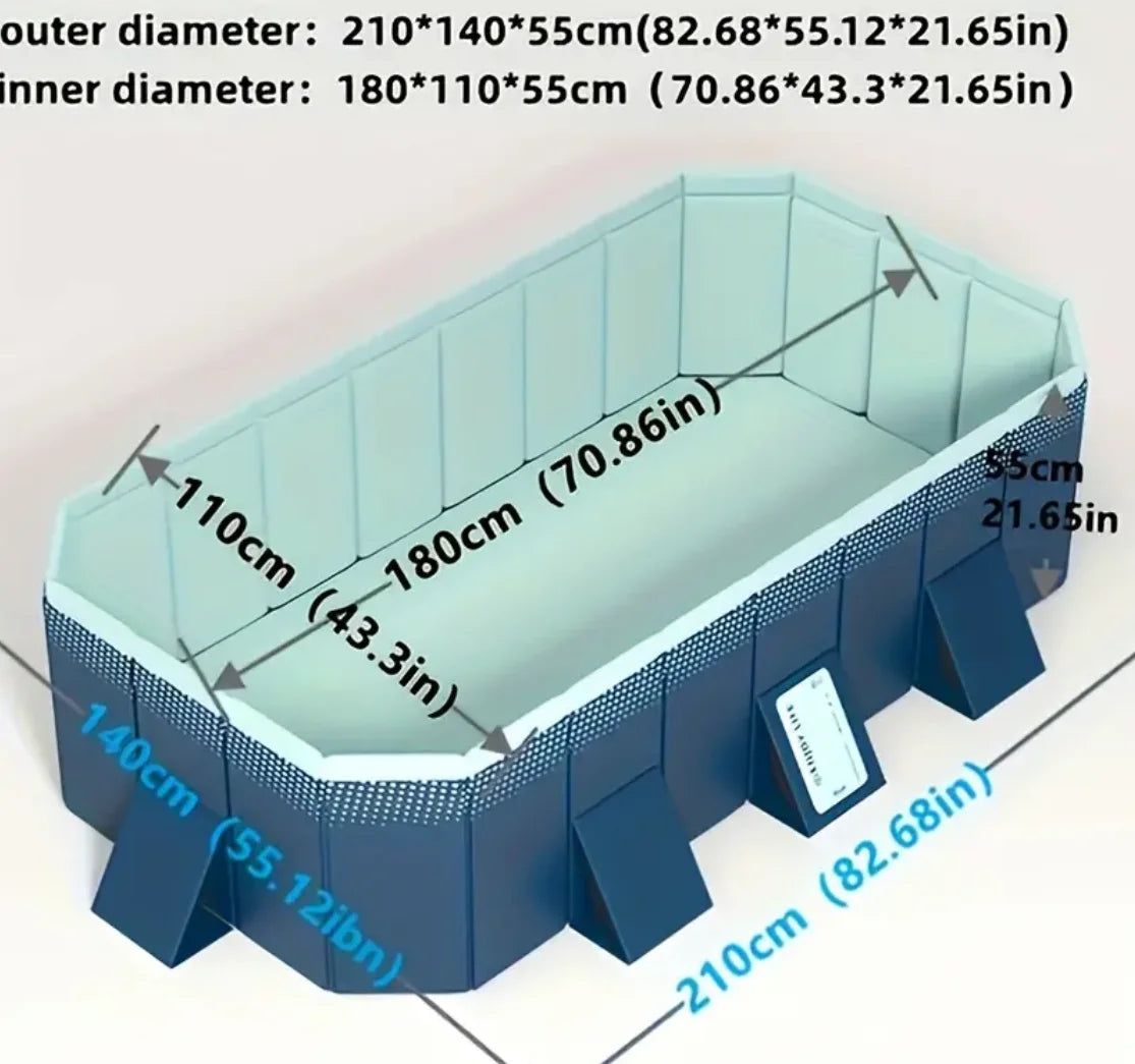 Foldable Outdoor Large Swimming Pool,Family Pool,Summer Water Party Non-Inflatable Swimming Pool, for Outdoor,Garden
