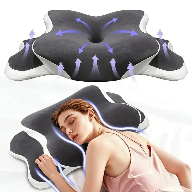 Memory Foam Cervical Pillow for Neck Pain Relief Ergonomic Orthopedic Neck Support Side Back Stomach Sleepers Ideal Gift