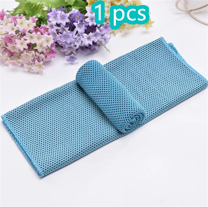 1-10pcs Cooling Towel Instant Relief Microfiber Cool Towels Chilling Neck Wrap Ice Cold Rags Sports Fitness Camping Hiking