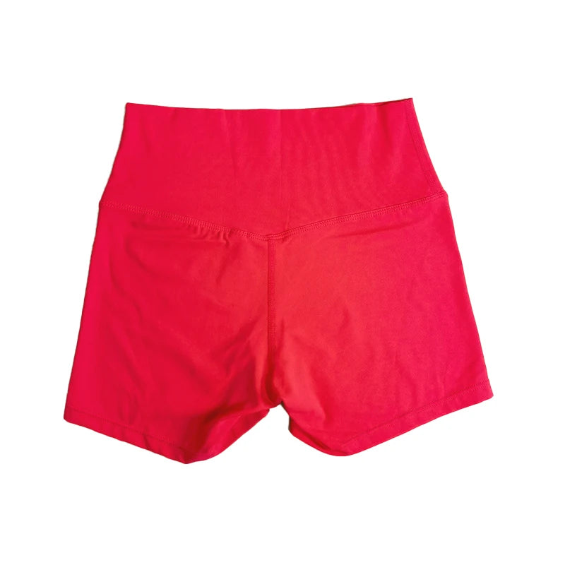 Yoga Shorts Solid Color Women Fitness Shorts High Waist Legging Bike Soft Fabric Proof Comprehensive Training Jog Sportswear