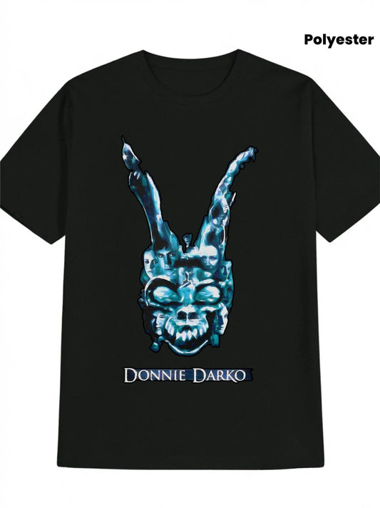 Donnie Darko Tee Donnie Darko Inspired Men s Black Graphic T-Shirt Soft Polyester Fabric  Casual Crew Neck Short Sleeve