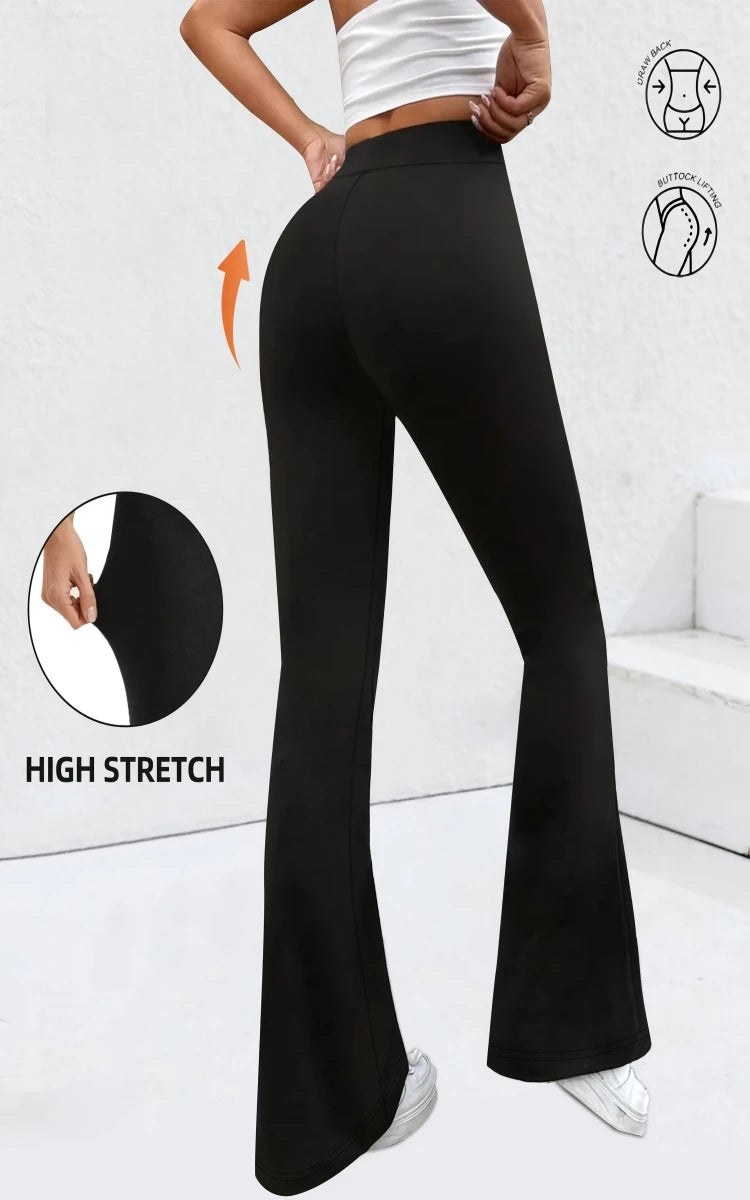 Fitfemme Women's Tummy Control Yoga Leggings - High Waist Mesh Panel Workout Pants  Gym Running