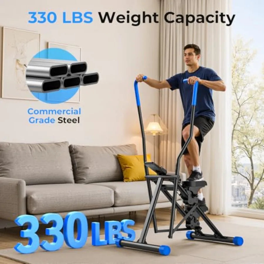 Stair Stepper for Home Vertical Climber Exercise Machine with Stable Triangular Frame Smooth Quiet Motion Full Body Workout Equ