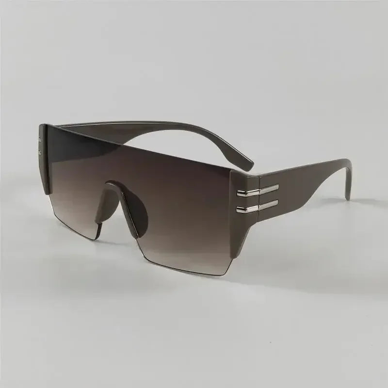 2025 New Rimless Oversized Sunglasses Women Men Luxury Brand High Quality Sun Glasses Ladies Unisex Eyewear UV400 Oculos De Sol