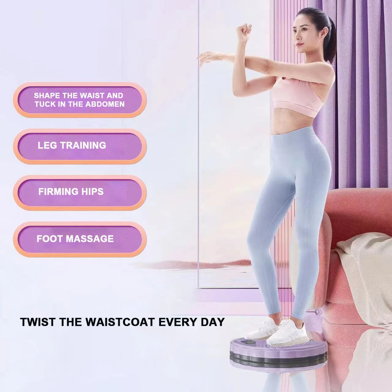 Waist Twisting Disc Magnetic Massage Body Trainer Abdomen Lose Weight Body Shaping Device Gym Sport Exercise Fitness Equipment