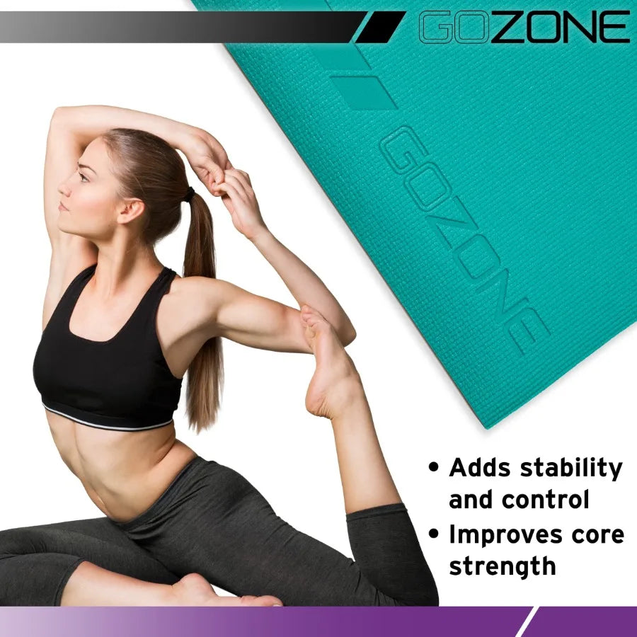 MultiPurpose 5 mm Thick Premium PVC NonSlip Exercise Yoga Mat for Home Workouts Fitness Training and Meditation in Pink Teal Du