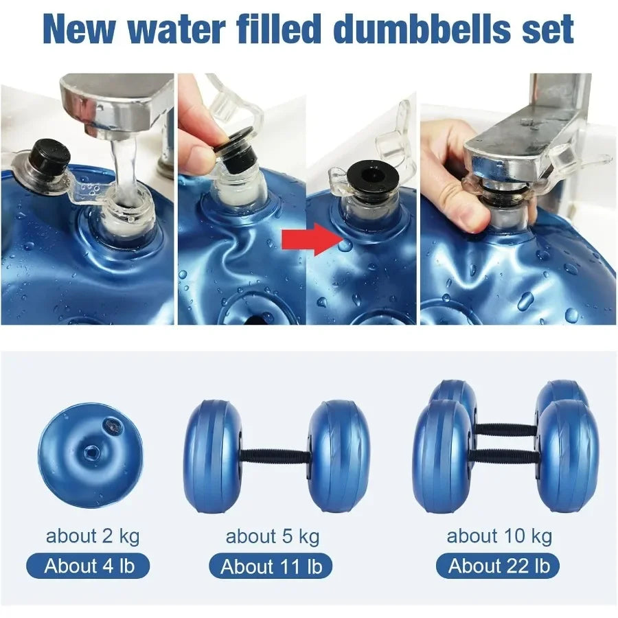 Water Filled Dumbbells Set Water Filled Weights Portable Travel Weights Weights Adjustable Dumbbells Portable Fitness Equipment