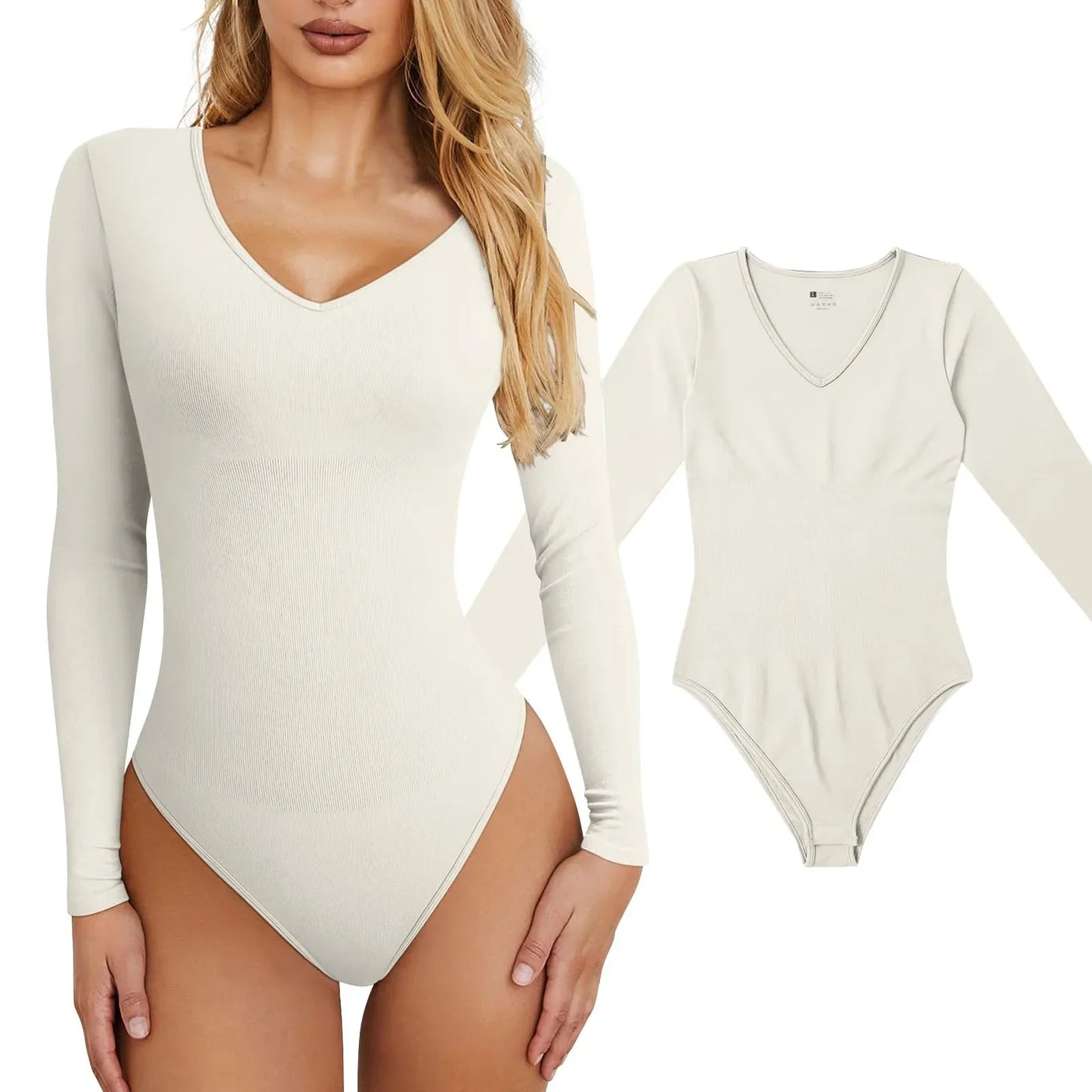 Woman Clothing Women'S Sexy Knitted  Underwear Crew Neck Long Sleeve Leggings Slim Jumpsuit Bodysuit Top Ropa Mujer Juvenil