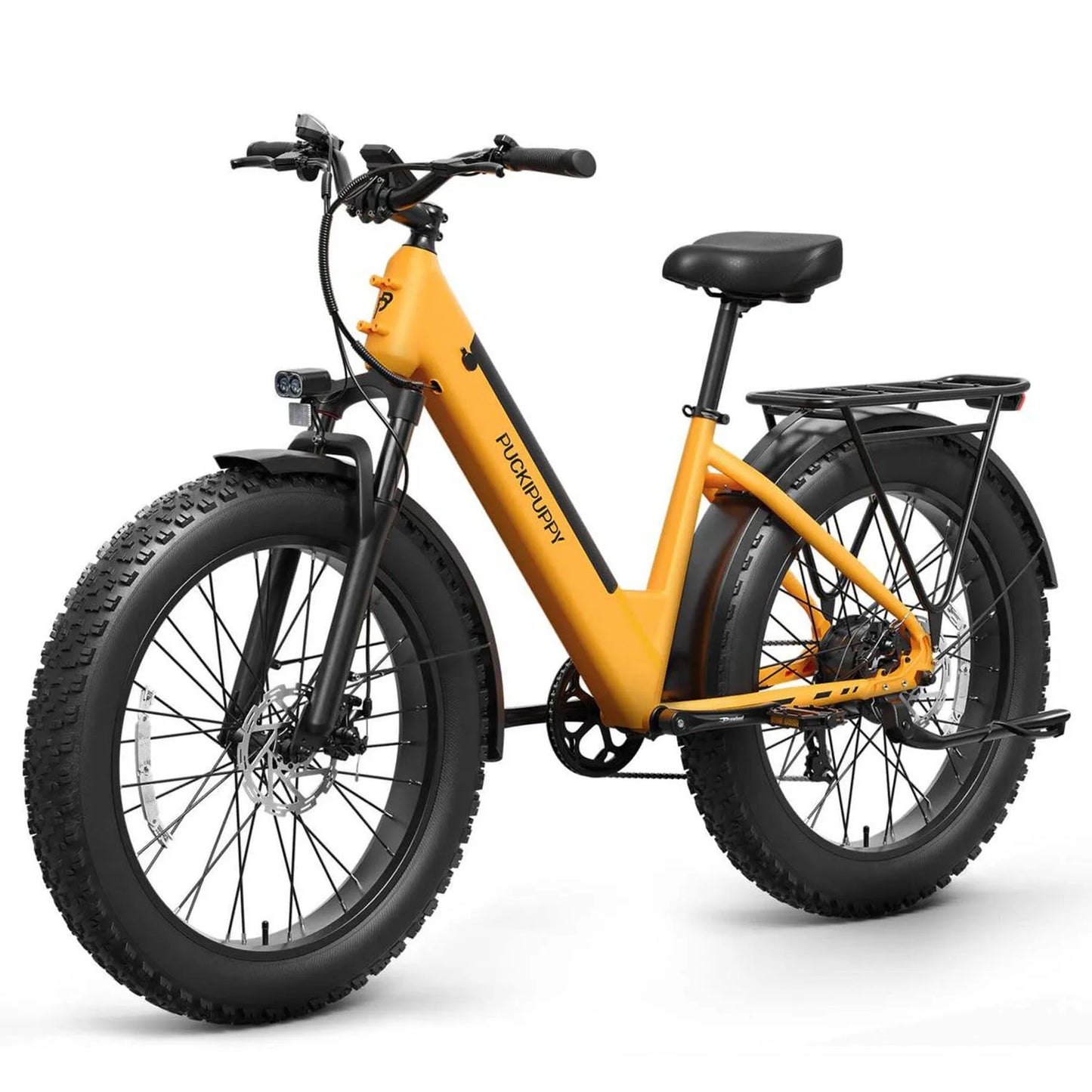PUCKIPUPPY Samoyed Electric Bike 960W Peak 28MPH Commuter E-Bike All Terrain 26" Fat Tire Electric Bicycle with 2-Year Warranty