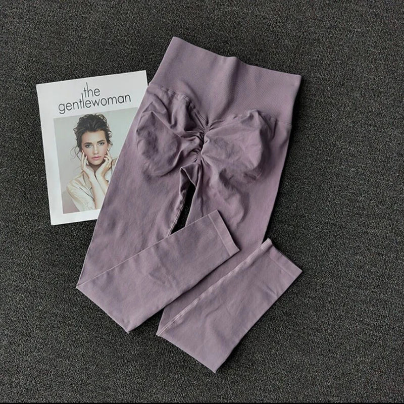 Seamless High Waisted Leggings Sport Through Yoga Hip Lifting Gym Running Quick Dry Pants Scrunch Butt Pants