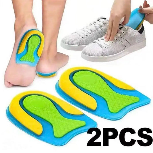 1 Pair Heel Pain Relief Cushion Pad with Pu Gel Heel Cup for Anti-Spurs, Shock-Absorbing Insole for Sports Shoes