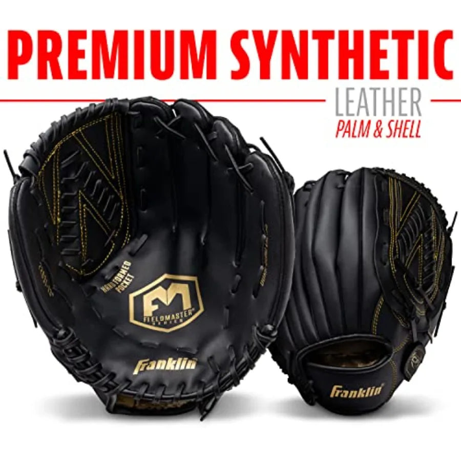 Field Master Baseball + Softball Glove - Field Master Adult + Youth Baseball + Softball Mitt - Men's + Women's Gloves