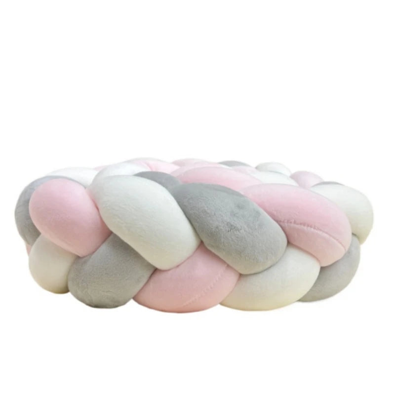 Handmade Knotted Floor Mat Woven Decorative Pillow Comfortable Soft Stitched Knitted Pillow for Living Room Bed Decorations