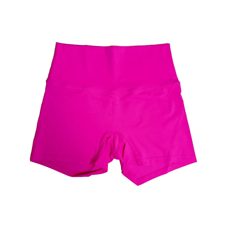 Yoga Shorts Solid Color Women Fitness Shorts High Waist Legging Bike Soft Fabric Proof Comprehensive Training Jog Sportswear