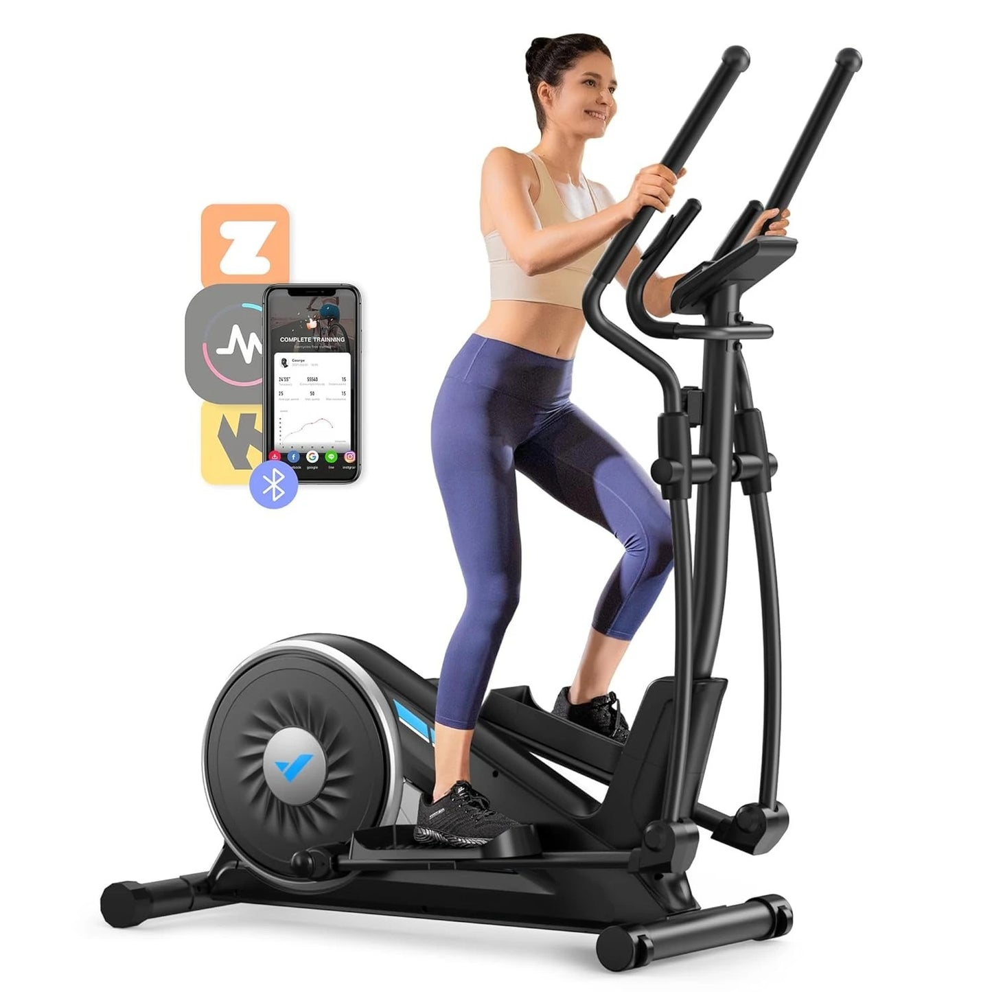 Elliptical Exercise Machine for Home Use, Elliptical Machine with Hyper-Quiet Magnetic Drive System, 16-Level, Customized