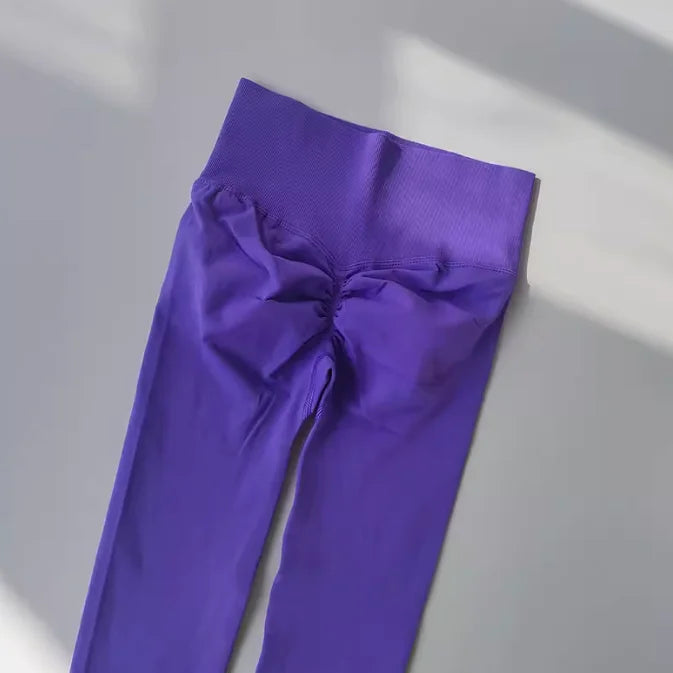 Seamless High Waisted Leggings Sport Through Yoga Hip Lifting Gym Running Quick Dry Pants Scrunch Butt Pants